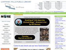 Tablet Screenshot of chippewafallslibrary.org